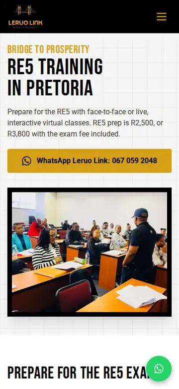 Leruo Link website on a phone