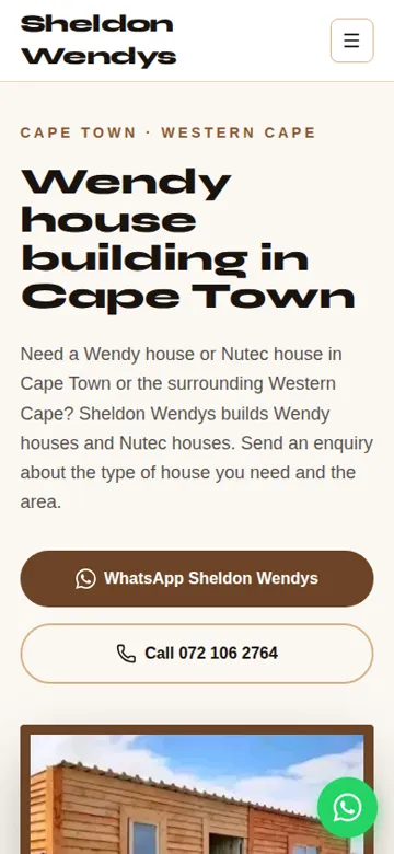 Sheldon Wendys website on a phone